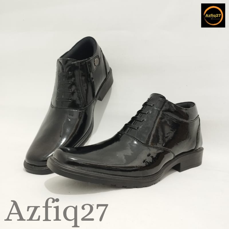 Sepatu Pdh Mengkilap Tni Polri Security Model Terbaru Pengencang Resleting YKK Original Azfiq27 #7