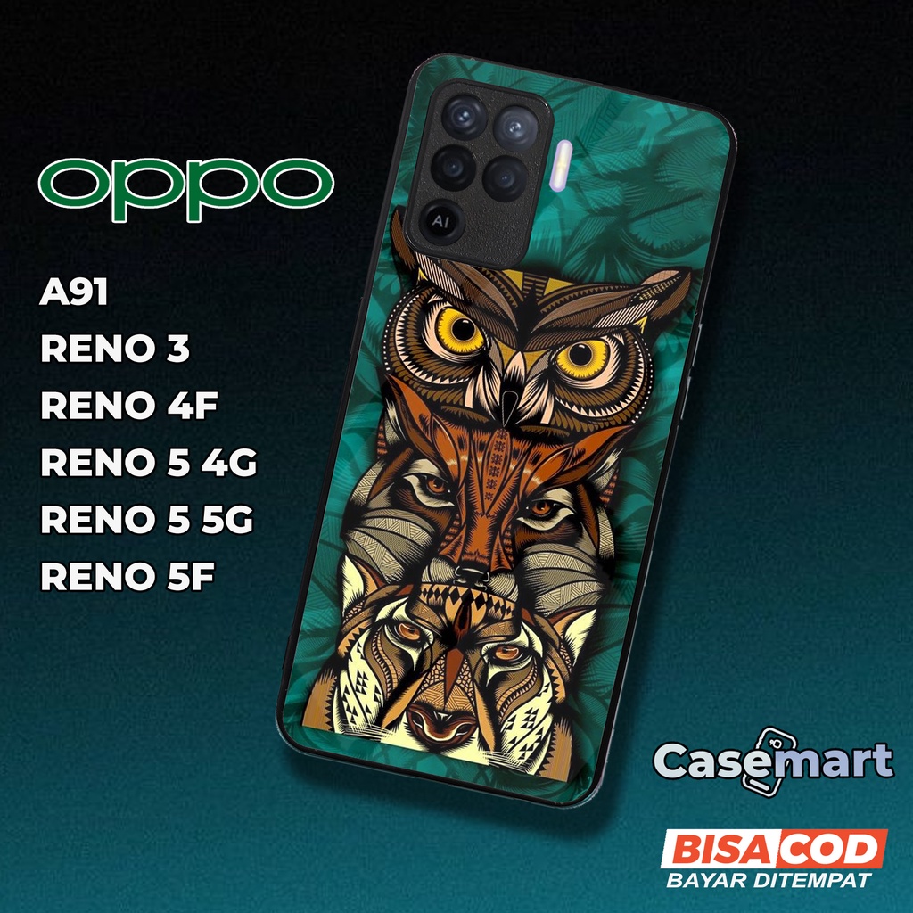 Case Oppo Reno 3 A91 Reno 4F Reno 5 4G Reno 5 5G Reno 5F [OWL] Casing Hp OPPO Reno 3 A91 Reno 4F Ren