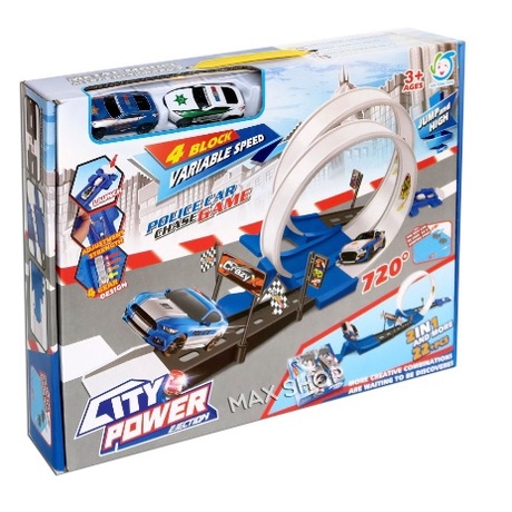 652-J7 Mainan Anak Track Racing Mobil CITY POWER EJECTION 22 pcs