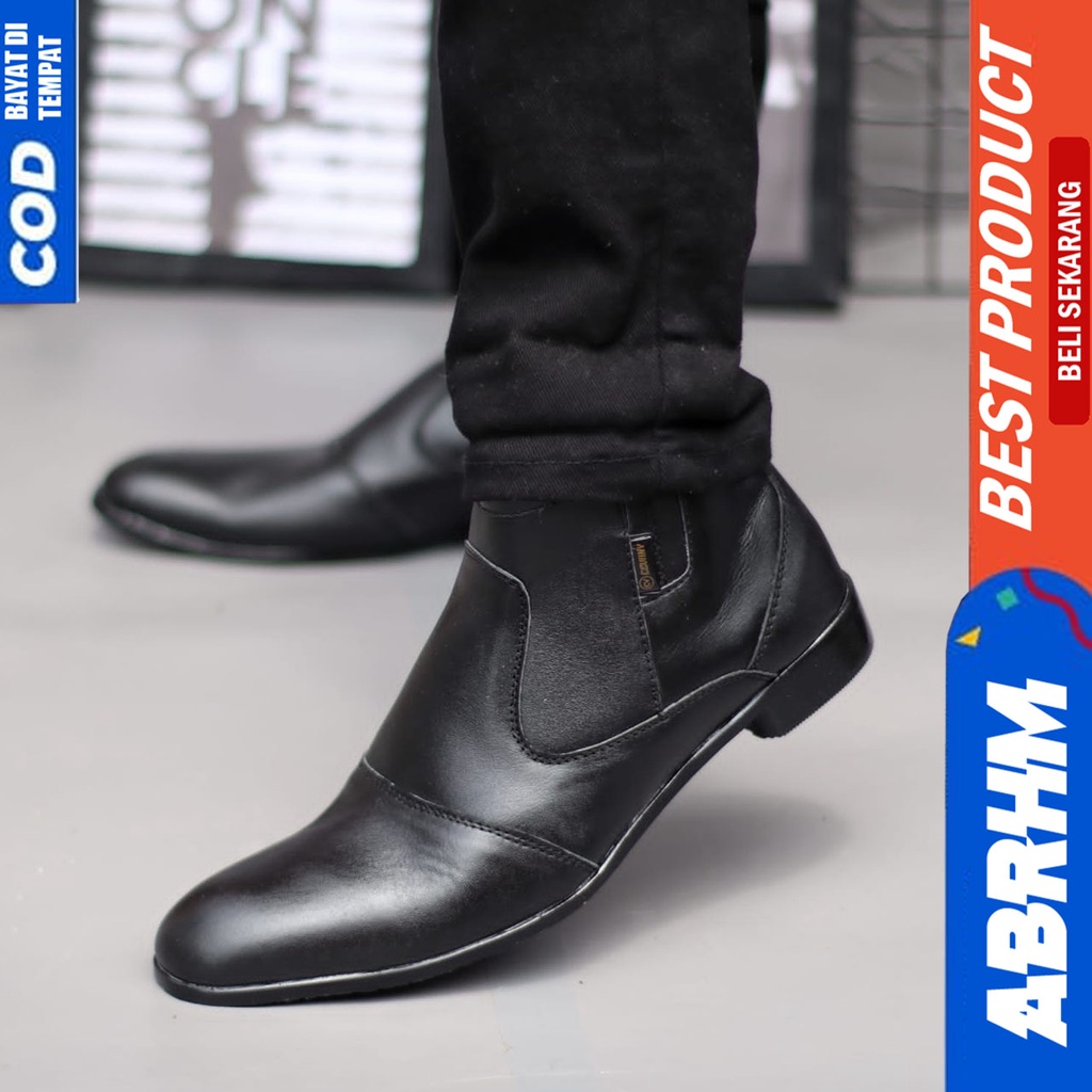 ABRHM X FOXS Sepatu Formal Pria Sepatu Pantofel Sepatu Casual Pria Kulit Asli Ori Sepatu Kasual Oxford Kerja Kantor Kuliah Kondangan Gaya Keren Kekinian Original Murah Terlaris