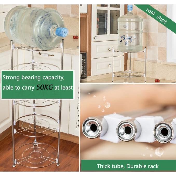 Netel Rak Penyimpanan Panci Rak Susun Rak Dapur Stainless Rak Pot [Cod]