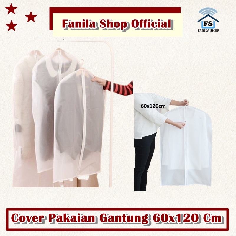 Cover Pakaian Gantung 60x120 Cm Cover Baju Cloth Cover