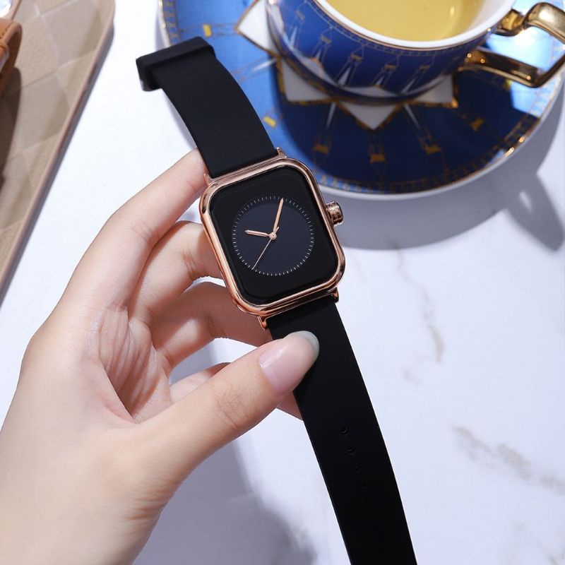 Jam Tangan Wanita Mirete Analog Original Tahan Air Strap Rubber Persegi | Jam Tangan Kasual Wanita Analog Mewah Elegan Sporty DiJamin Sesuai Foto Realpict