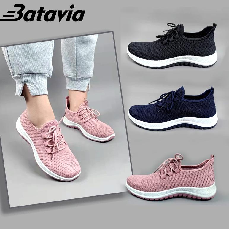 HARGA SPESIAL Batavia 2023 baru sepatu impor wanita rajut premium bernapas olahraga bebas biaya kiri