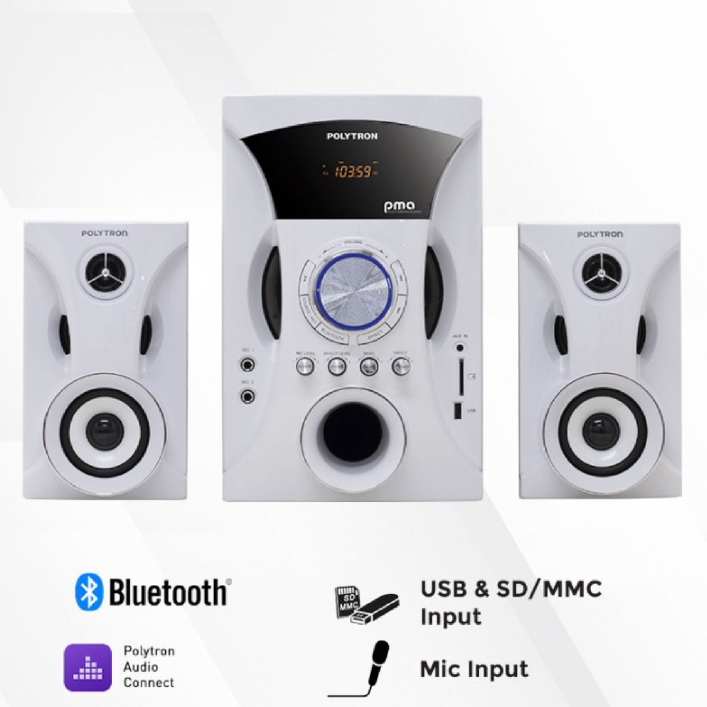 POLYTRON Multimedia Speaker PMA 9525 Bluetooth Karaoke PMA9525