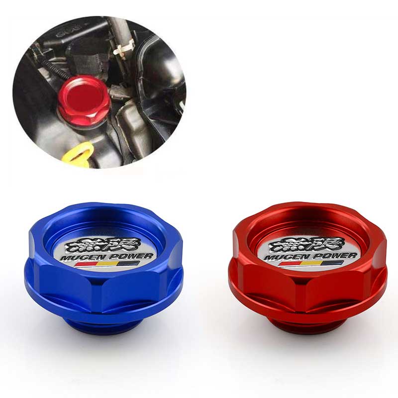 Mugen Power Aluminum Car Engine Oil Cap Mobil Penutup Oli Mesin Honda Universal Spoon Sports