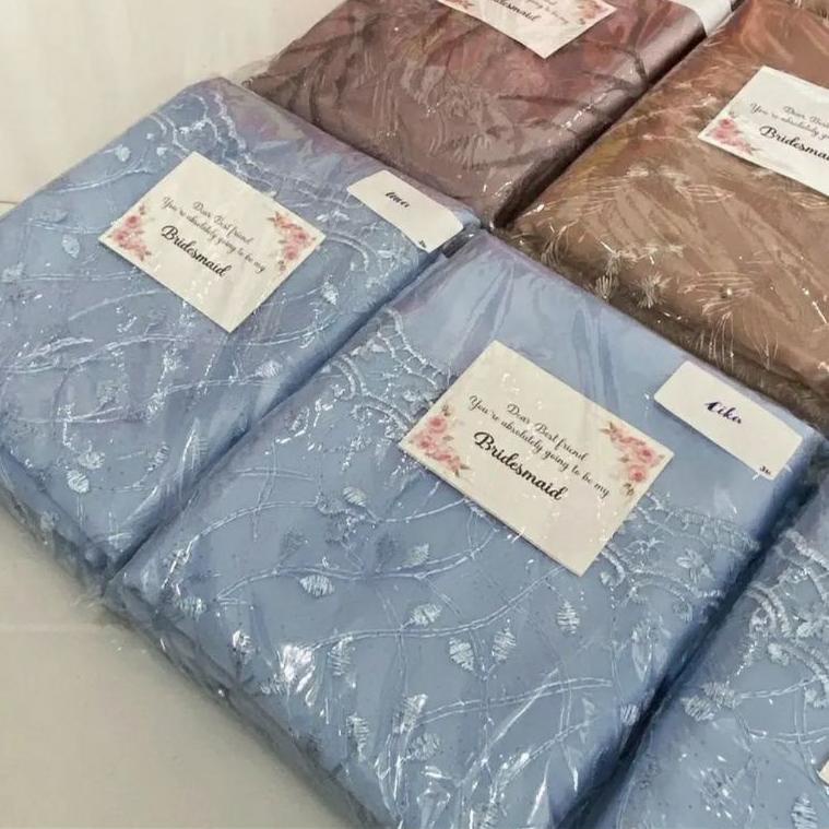 TREN TERBARU Paket Set Kain Bridesmaids / Polos Kain Maxmara Premium Plus Brokat Tile Akar Tile Rump