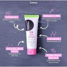 Azrina 2x Super Charcoal Clay Mask 25ml