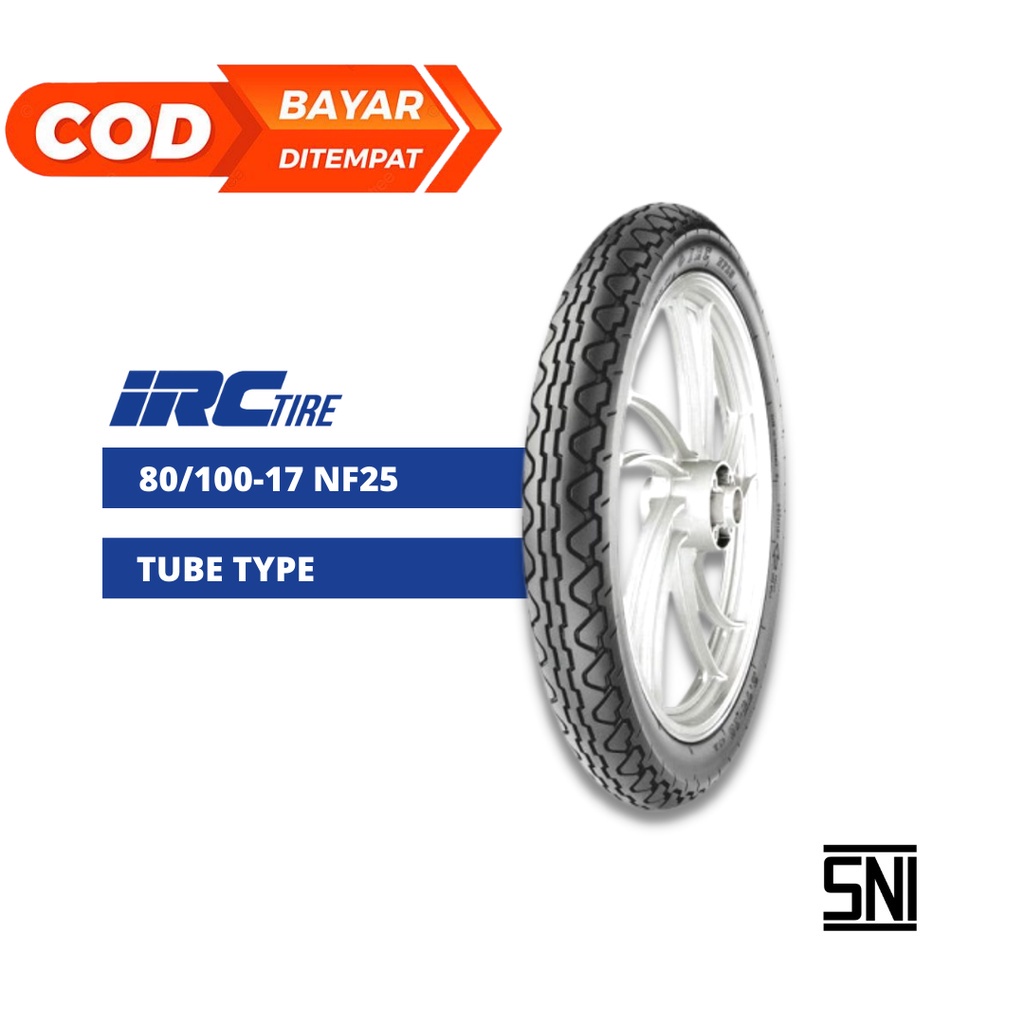 Ban Luar Motor IRC Ring 17 Ukuran 80/100-17 NF 25 Non Tubeless