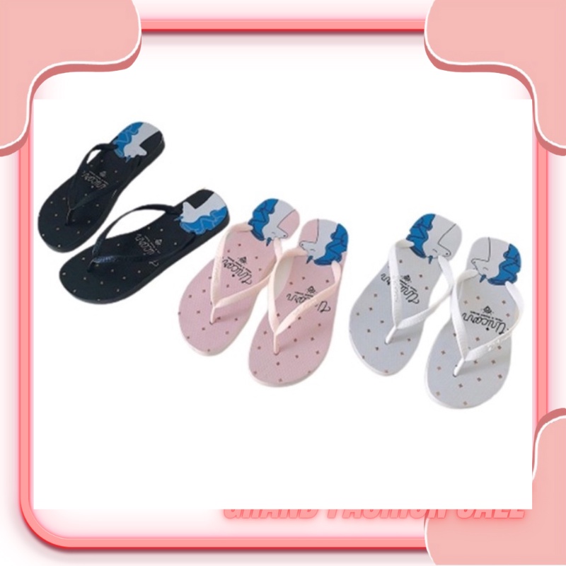 [LOKAL] DOMMO - D5032 Strip tipis versi Korea dari unicorn kartun sandal jepit