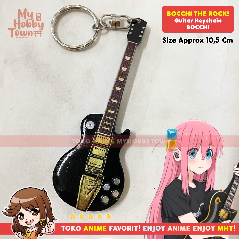 Gantungan Kunci Anime Bocchi The Rock Gitar Gibson Les Paul Guitar Hitori Gotoh