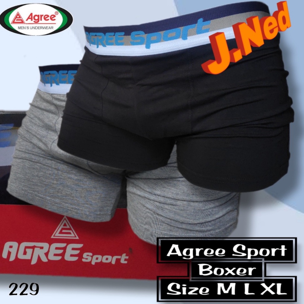 J229D (ISI 2 PCS) BOXER PRIA DEWASA AGREE SIZE M-XL