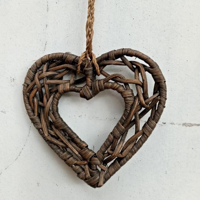 

hanging decoration heart rattan/Dekorasi/ornament bentuk hati rotan