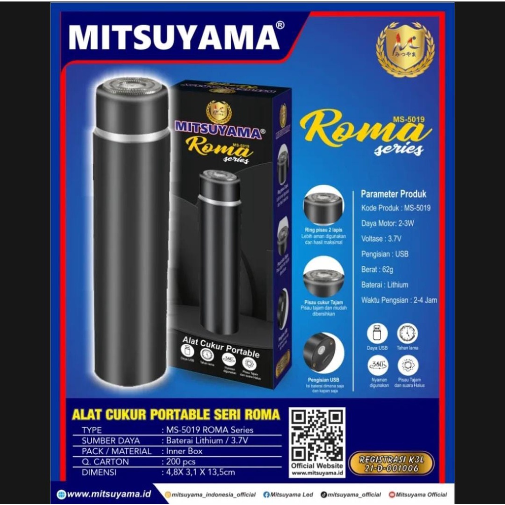 Alat Cukur Portable Series Roma Mitsuyama MS-5019 Roma