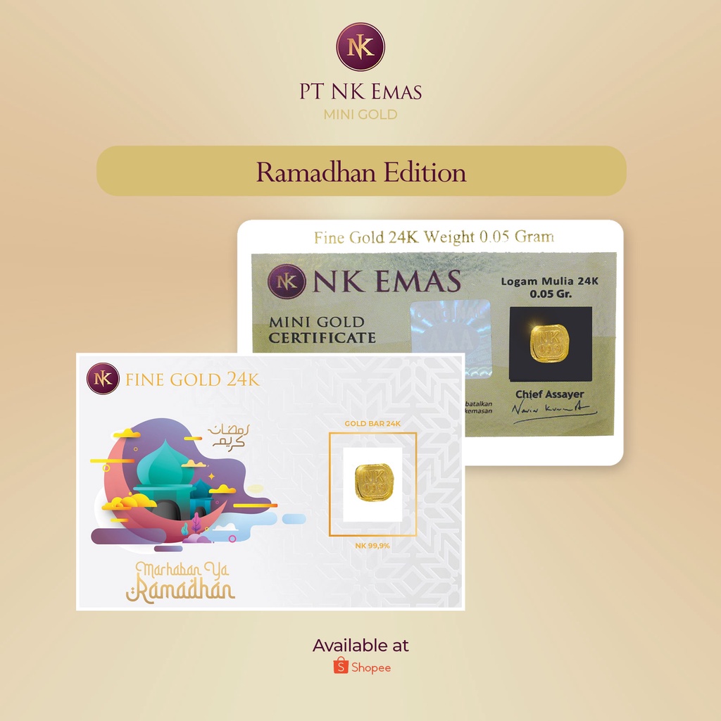 25 Pcs NK Mini Gold 0.5 Gram (Ramadhan Envelope Edition)
