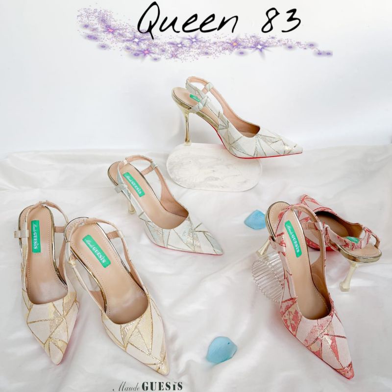 Maude Guesis Queen83 ~ Pansus Wanita Import Bertali Belakang Heels 9cm