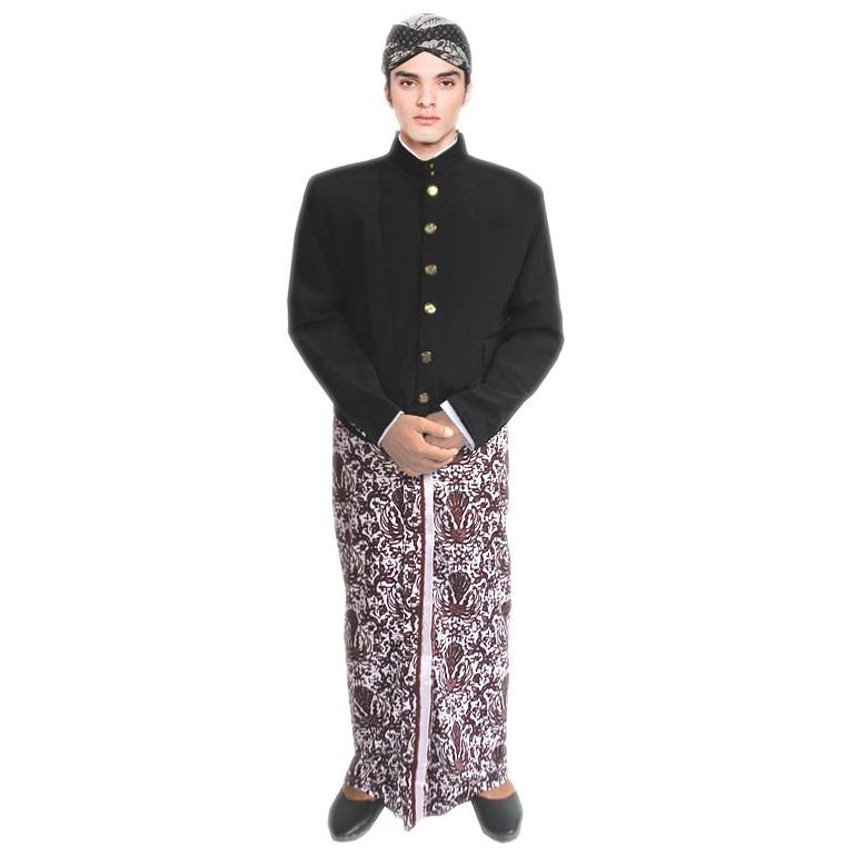 READY Beskap Among Baju Adat Pria Jawa Setelan Beskap Jogja Blangkon dan Jarik Wiru
