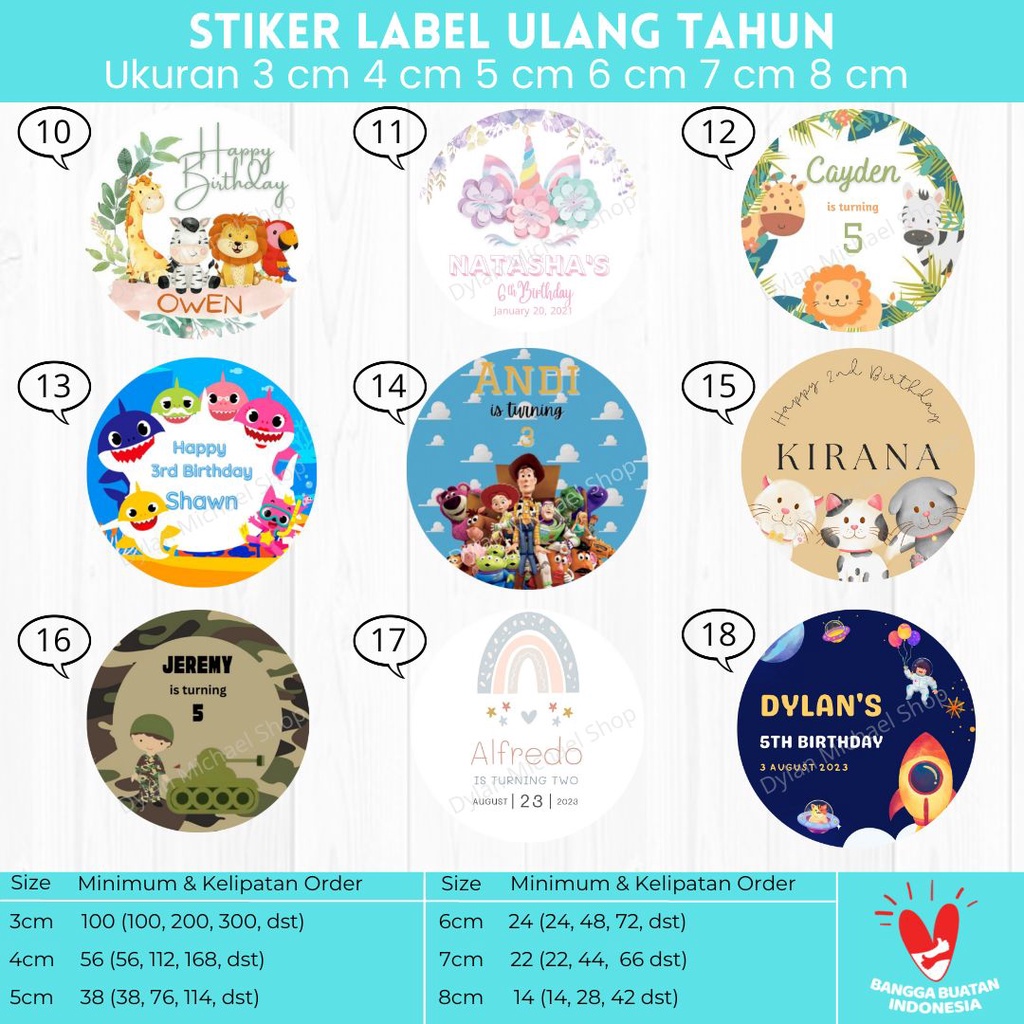 

Stiker Ulang Tahun Anak Sticker Ulang Tahun Custom Birthday Sticker Label Hampers Stoples Bento Goody Bag 02