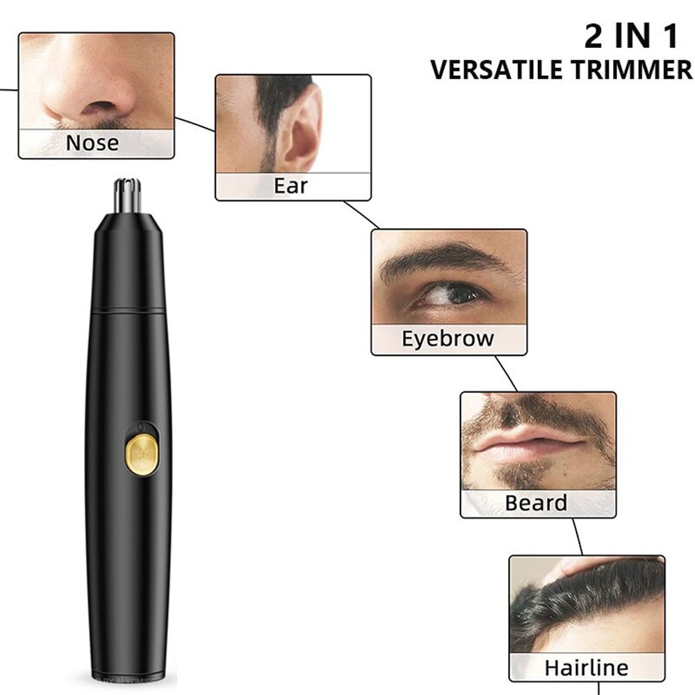 Alat Cukur Elektrik Nose Ear Hair Trimmer Rechargeable - S8600 - Black