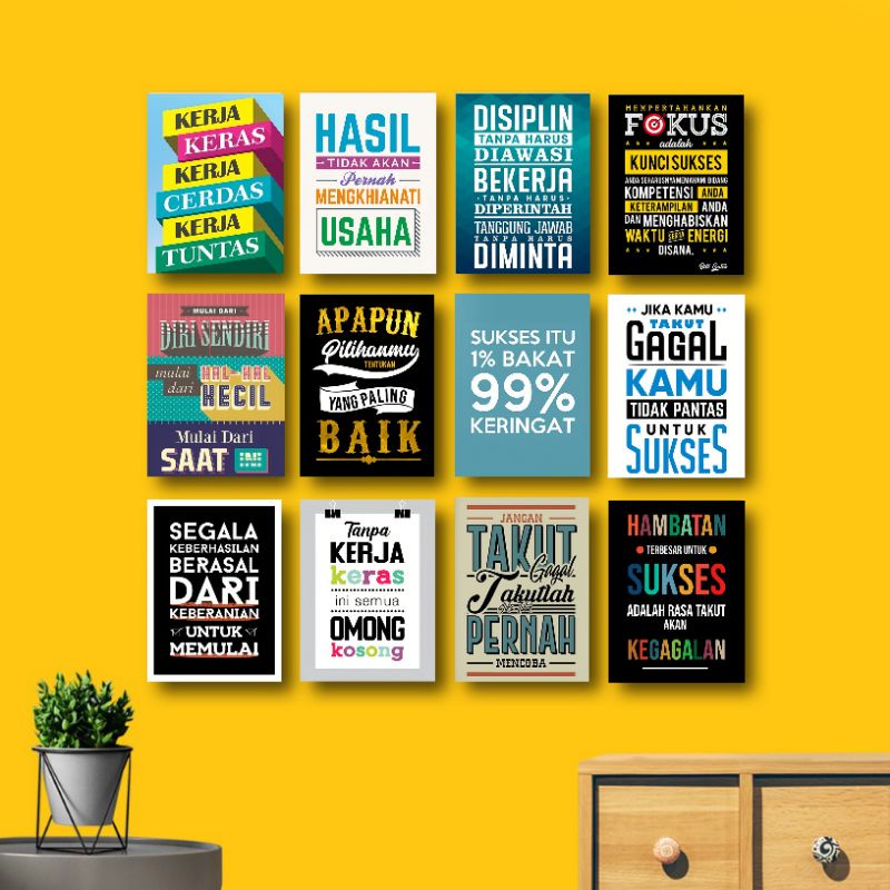 Pajangan Dinding Motivasi Kerja Hiasan Dinding Kantor Wall Decor Quotes Motivasi