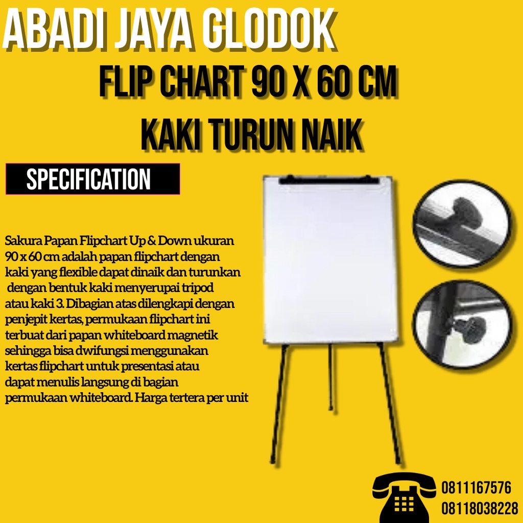

SAKURA FLIP CHART 90X60 KAKI NAIK TURUN