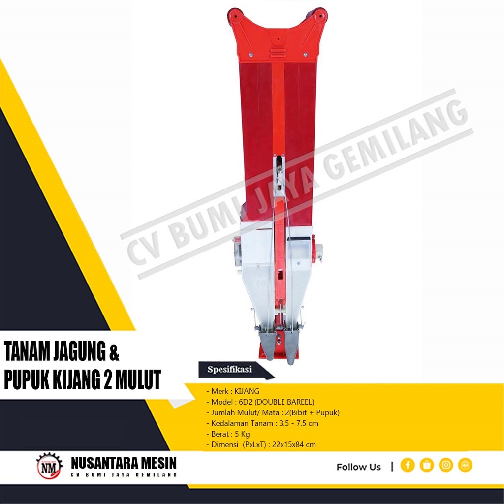ALAT TANAM JAGUNG DAN PUPUK KIJANG DUA MULUT