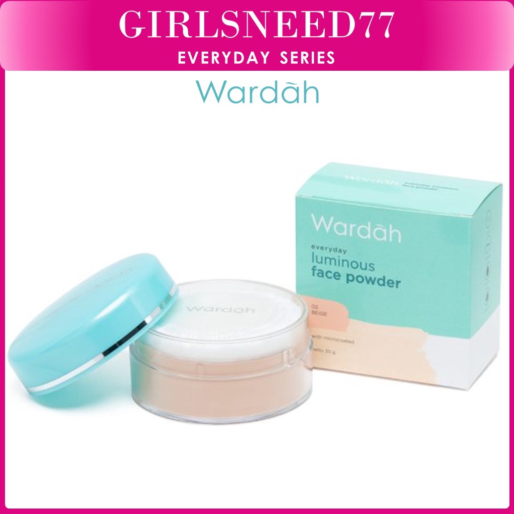 Wardah Everyday Luminous Face Powder 30 g - Bedak Tabur Yang Halus dan Ringan - COD Girlsneed77