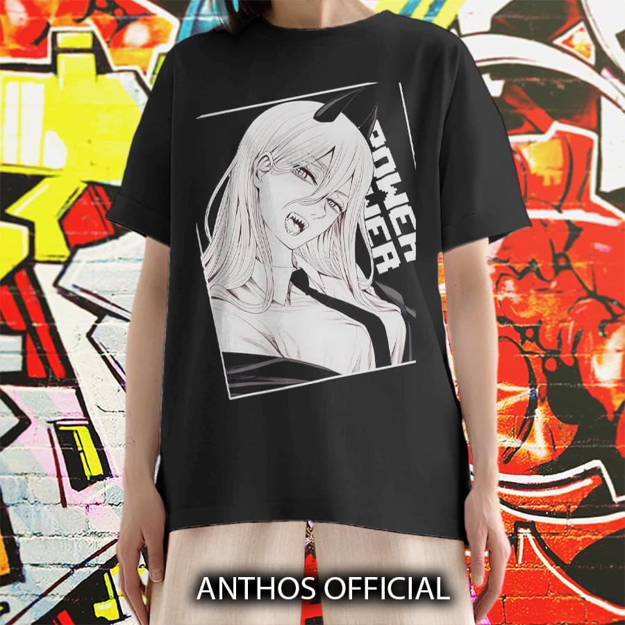 T-SHIRT DISTRO ANIME POWER CHAINSAW MAN  PS5ZV/SAQCX/ KAOS DISTRO ANIME MAKIMA CHAINSAW MAN / CETAK 
