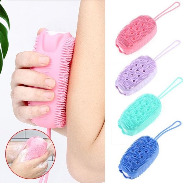 Silikon Bubble Bath Brush Quick Foaming Massage Sikat Spon Mandi karet