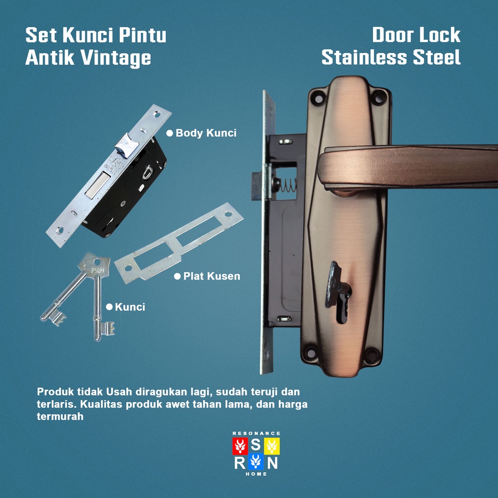 Kunci Pintu Kecil Klasik &amp; Antik Napoli Resonance Home