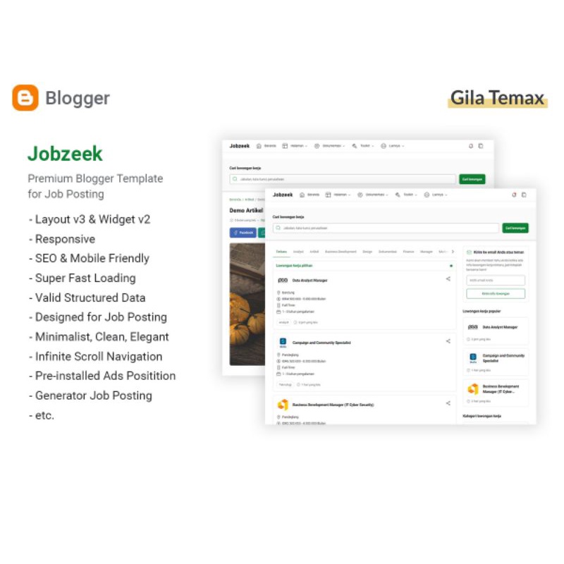 JobZeek Blogger Template