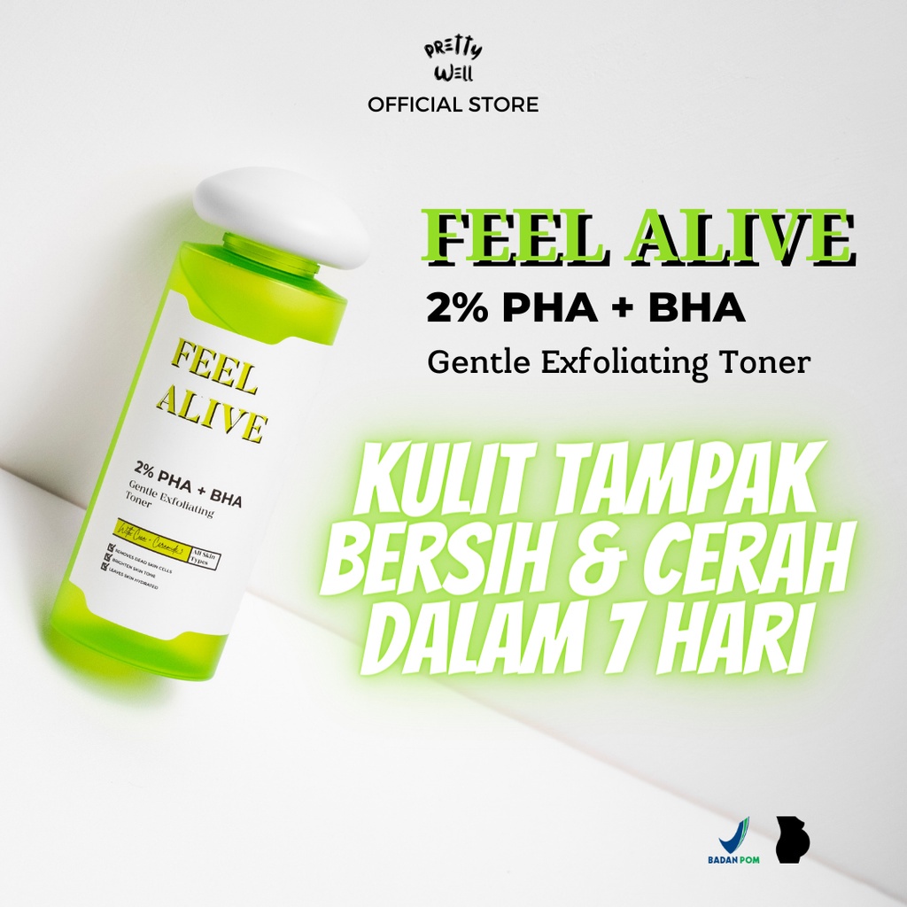 ❤ MEMEY ❤ PRETTYWELL Feel Alive 2% PHA + BHA Gentle Exfoliating Toner 100ml