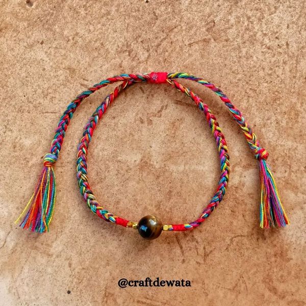 IRIS RION - KING OF RANBOW / Gelang Rambut Sedana Khas Bali / Gelang Tali Jalin / Gelang Khas Bali / Oleh Oleh Bali Murah / Gelang Batu / Gelang Aura /  / Gelang Tali Simple / Craftdewata