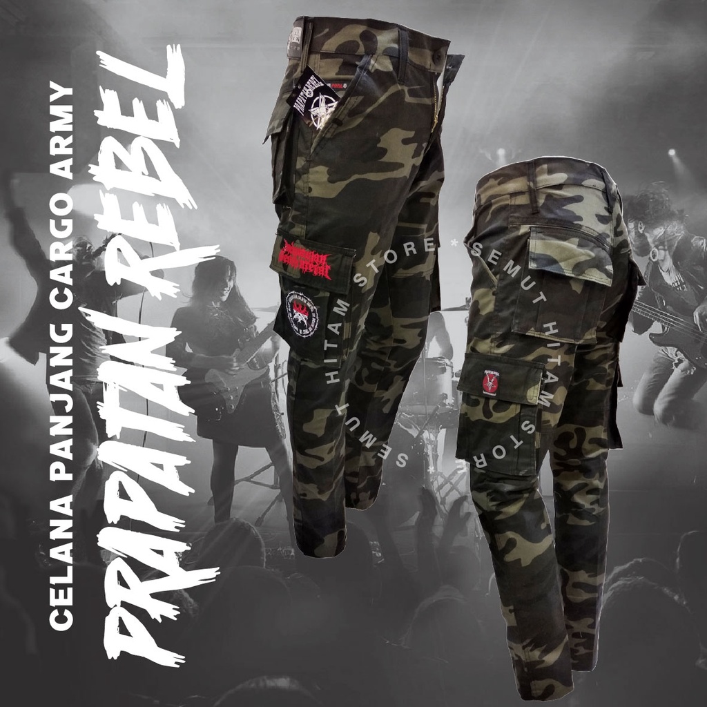 [GESER KIRI] Prapatan Rebel Celana Panjang Cargo Kempol Panjang PDL Alpin Army Doreng Tentara ORIGIN