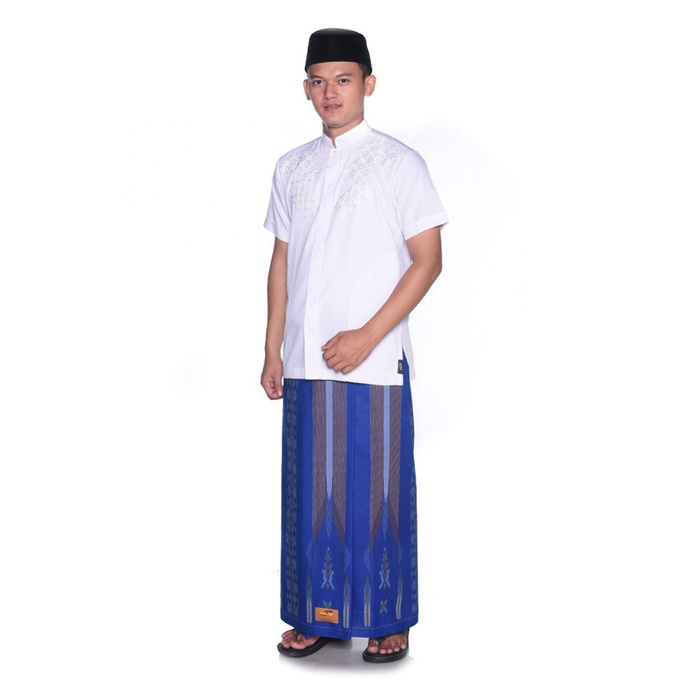 Sarung ATLAS Idaman Harmoni Dahlia Biru (R8E2) Medium Sajadah Kepala Sajadah Lipat Anti Licin Travel