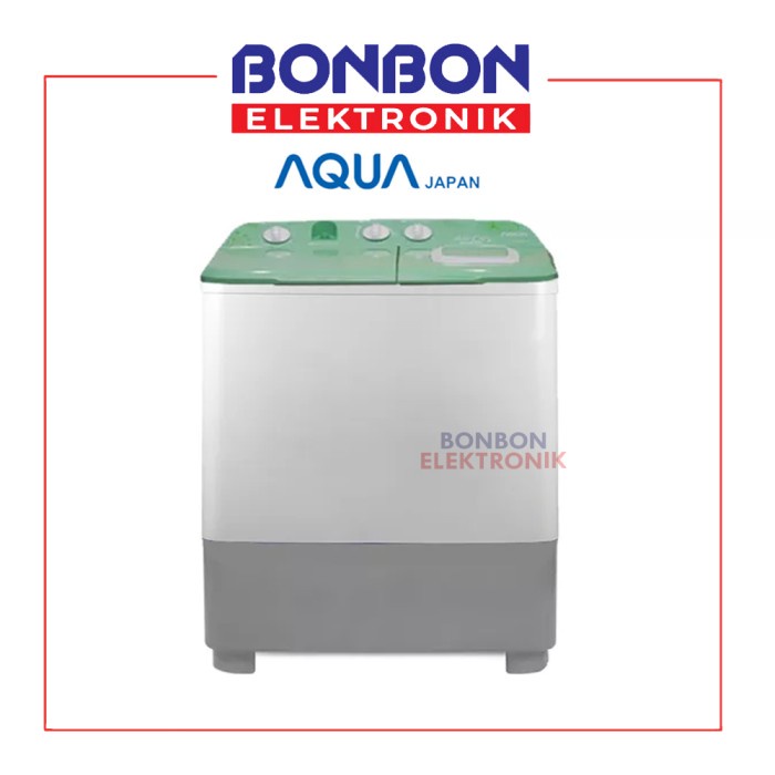 Aqua Mesin Cuci 2 Tabung 7 KG QW-761XT GR / QW 761XTGR
