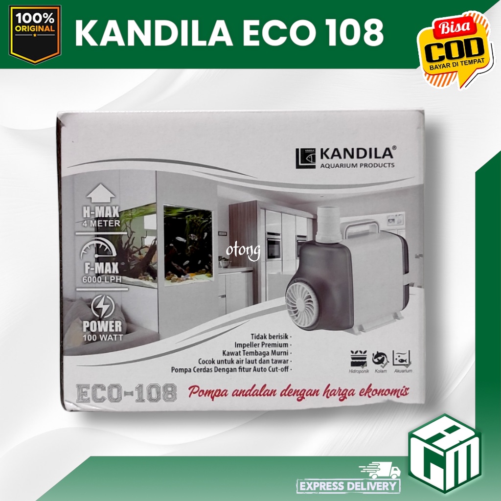 KANDILA ECO 108 ECO108 LOW WATT MESIN POMPA CELUP POWER HEAD AQUARIUM