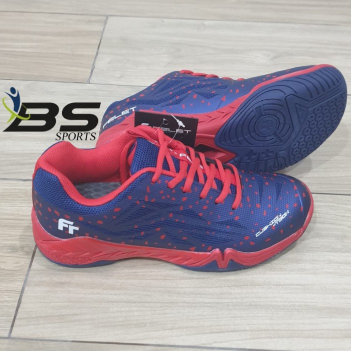 {MentariStore} SEPATU BADMINTON FELET GALAXY BOOST ORIGINAL - NAVY 43 - 28 cm Diskon