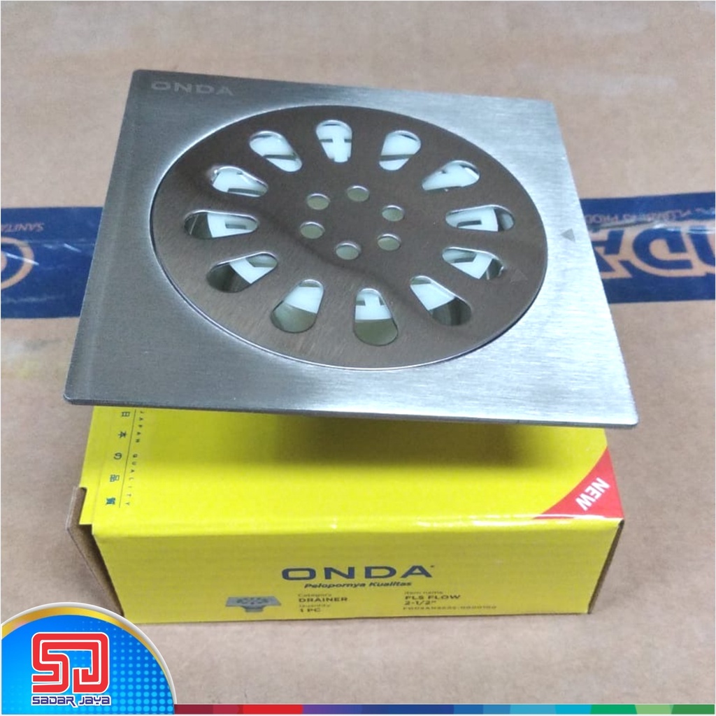 Floor Drain ONDA FLS FLOW Saringan Air Got Lubang Pembuangan Air Kamar Mandi