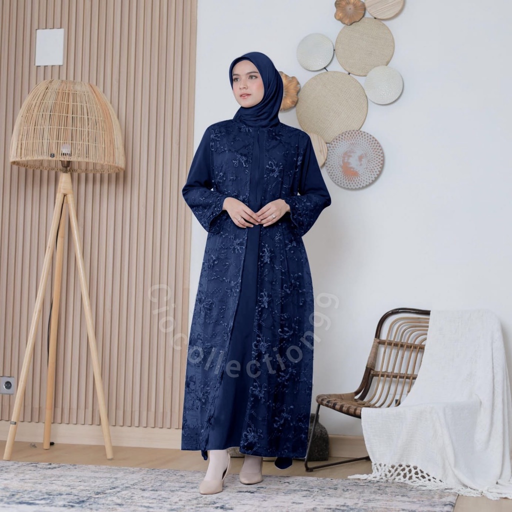 Gamis Lebaran Terbaru 2023/Gamis Rafa Brukat Mewah Kondangan/Gamis Brokat Pesta/Size M L XL XXL 3L/Gamis