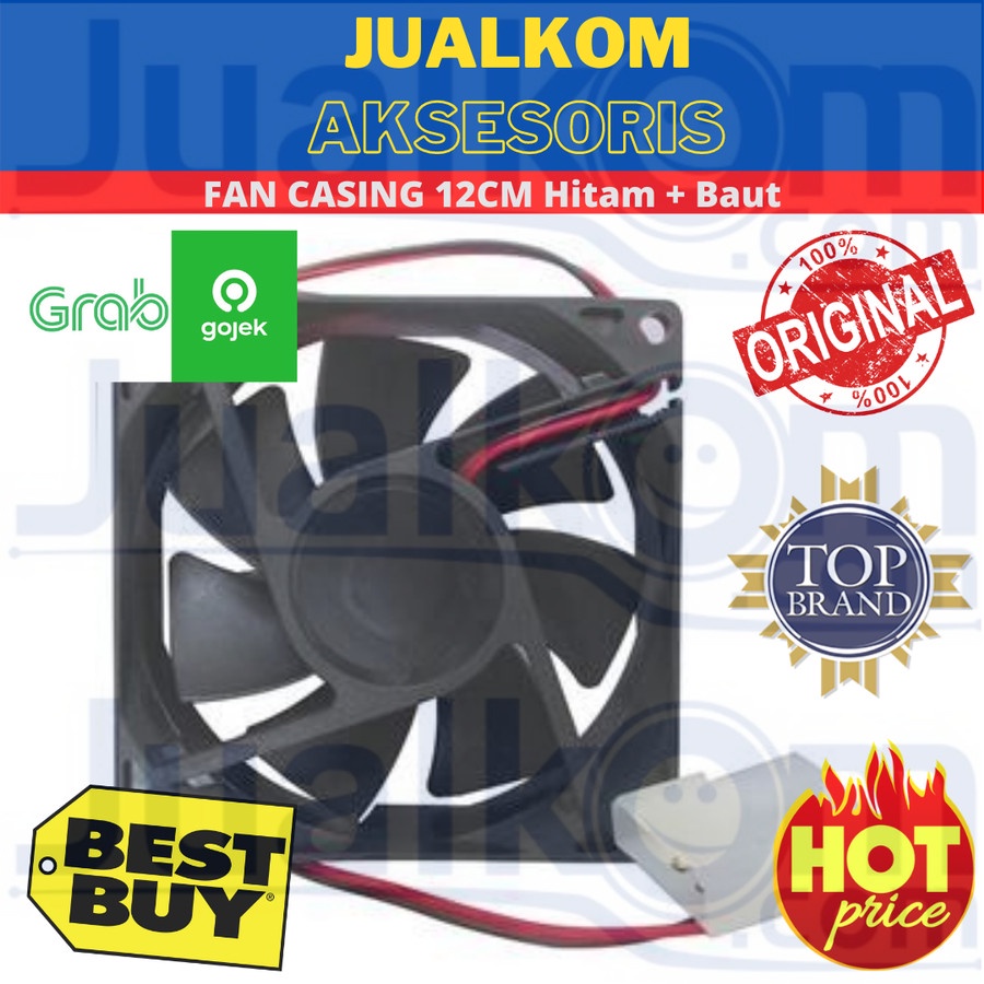 FAN CASING 12CM Hitam + Baut