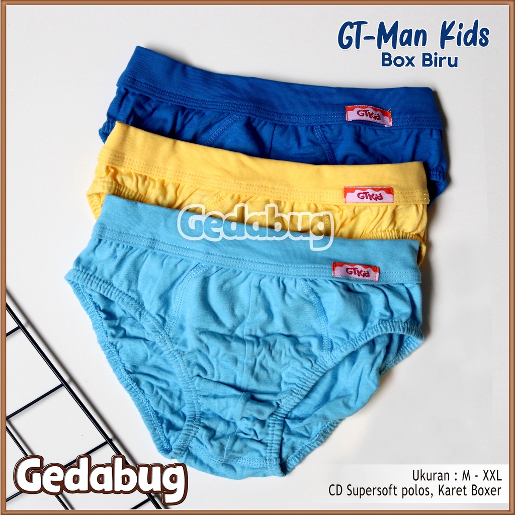 CD Anak GT Man kids Box Biru | Celana dalam anak 100% Katun | Gedabug