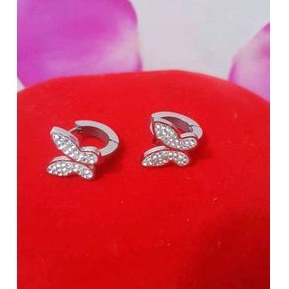 Anting TitInium Permata Zircon silver73