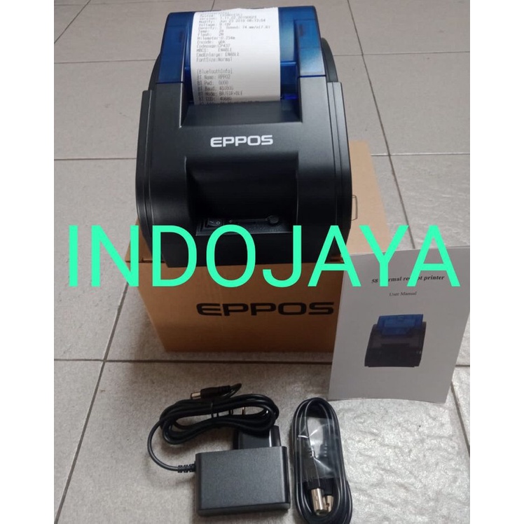 Paket Printer Bluetooth Thermal EPPOS RPP02 + 10 Roll Kertas,