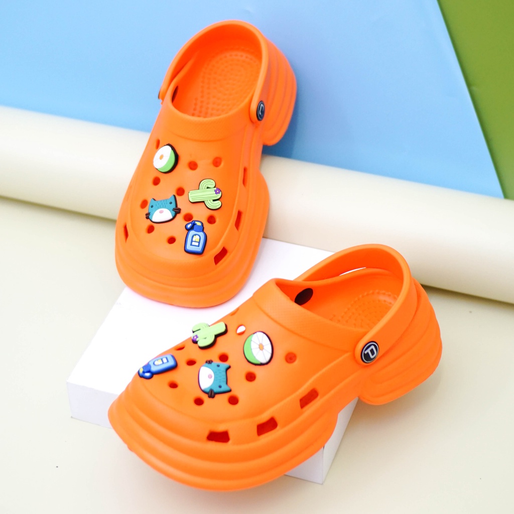 3046L - Porto Leveling Sandal Wanita Lucu Kekinian Terbaru Size 37 - 40 Karet Nyaman Untuk Harian Anti Slip