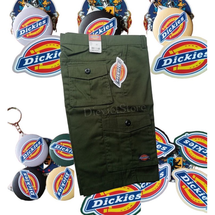 CARGO PENDEK DICKIES FREE STICKER + GANTUNGAN PIN DICKIES