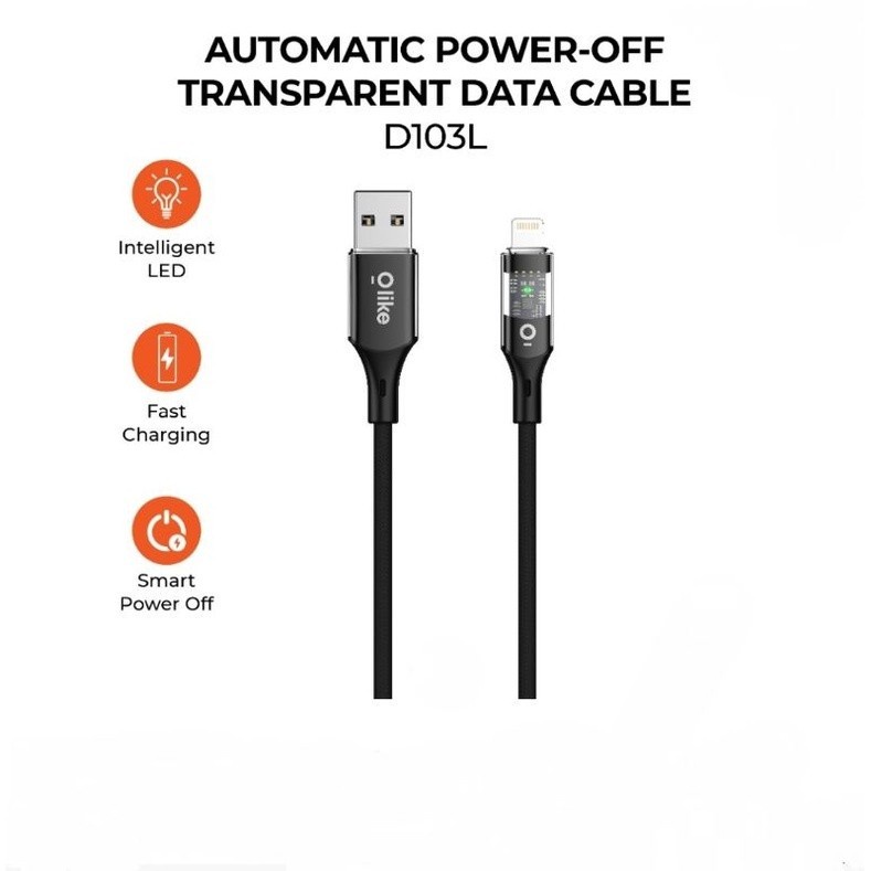 Kabel Data Iphone Olike D103L Lightning FAST Automatic OFF