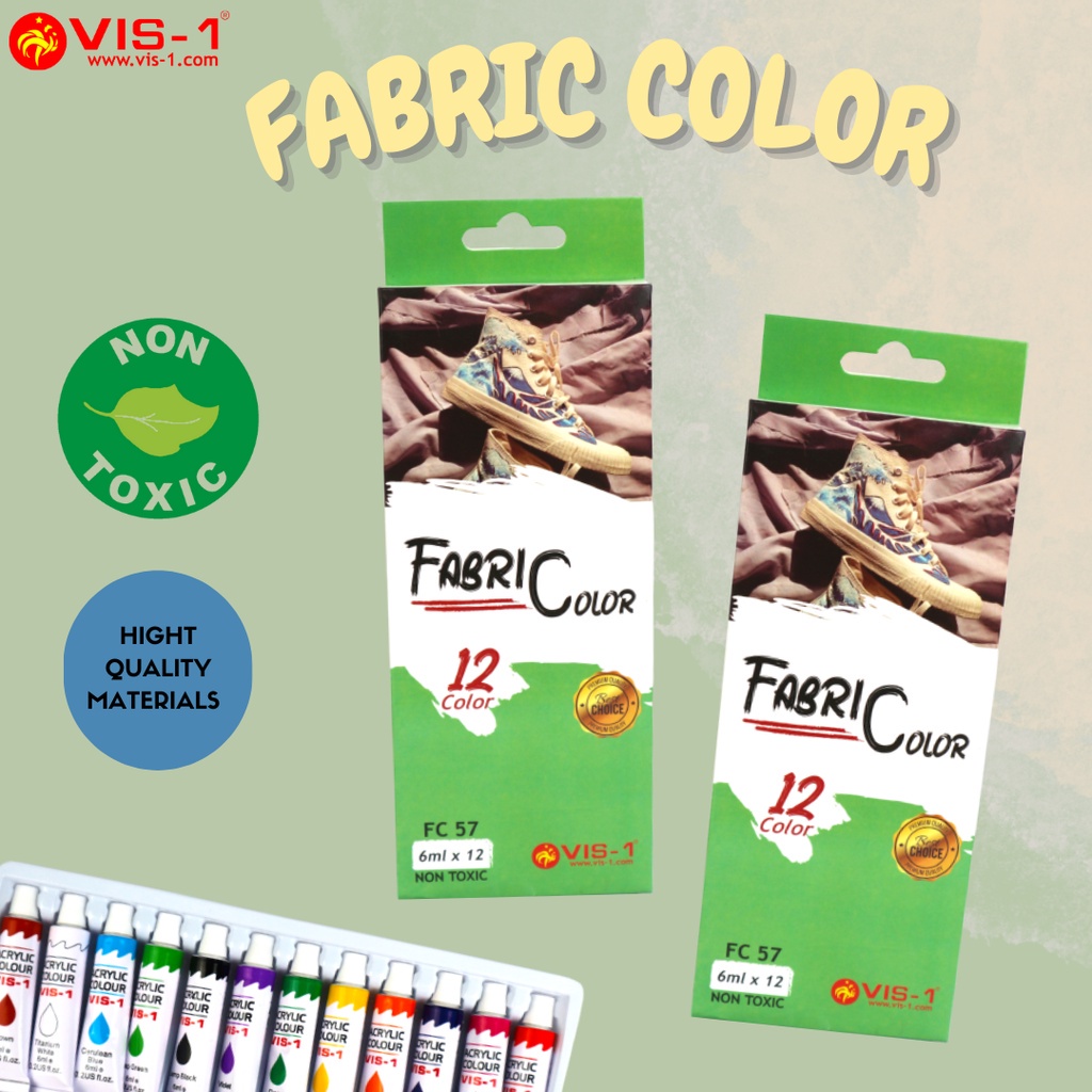 

Fabric Colour VIS-1 / Fabric Paint / Cat Baju / Cat Kain