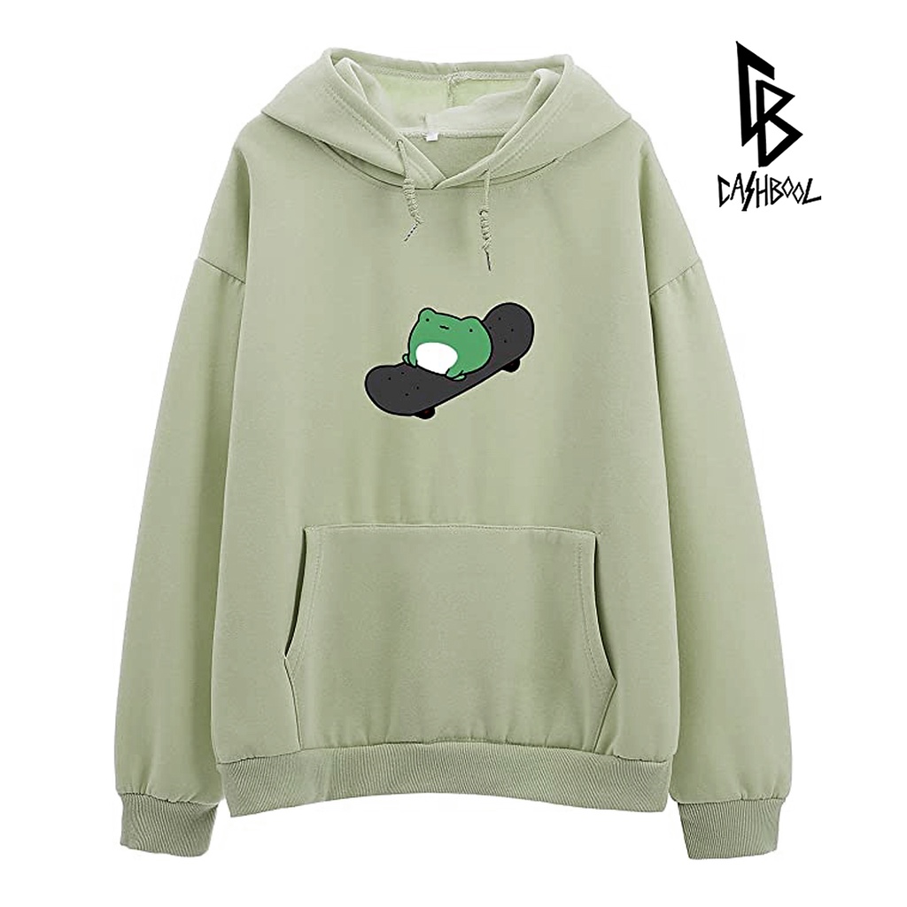 CASHBOOL Hoodie FROG SKATE Tebal Sweatshirt  Oversize Jumper Size M - XXL ( Pria &amp; Wanita )