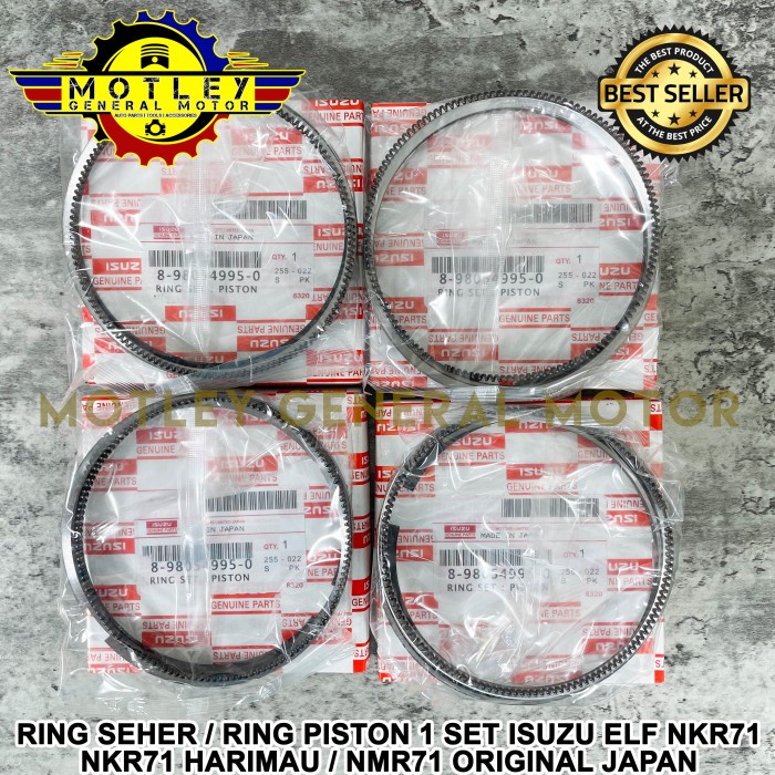 RING SEHER PISTON SEKER ISUZU ELF NKR71 NMR71 NKR NMR 71 ORIGINAL